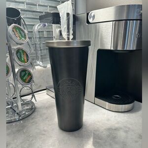 Starbucks Matte Black Stainless Steel Tumbler 24oz NWOT